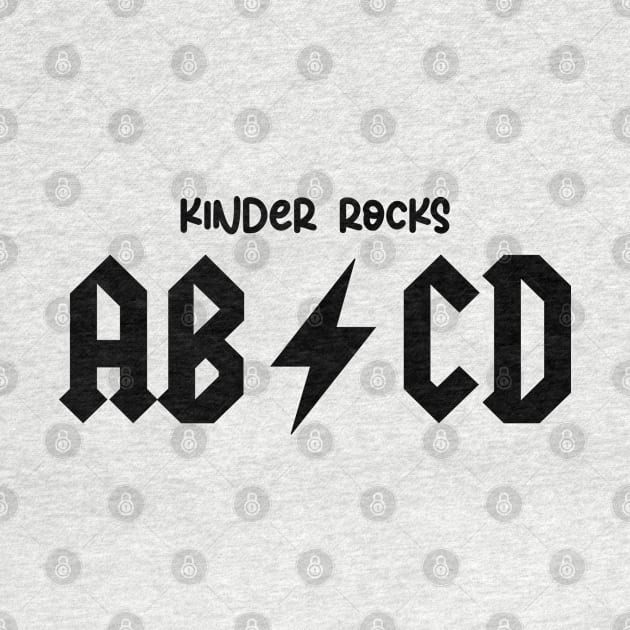 Kids Kinder Rocks Shirt for Kindergarten Boys Cute Gift ABCD Rock by Vixel Art